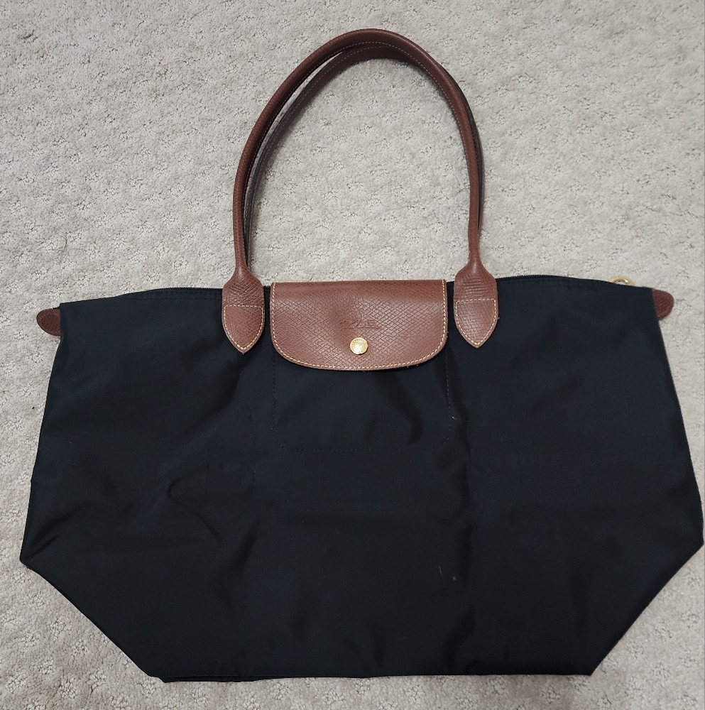 Longchamp Le Pliage Original Large Nylon Black Tote Bag
